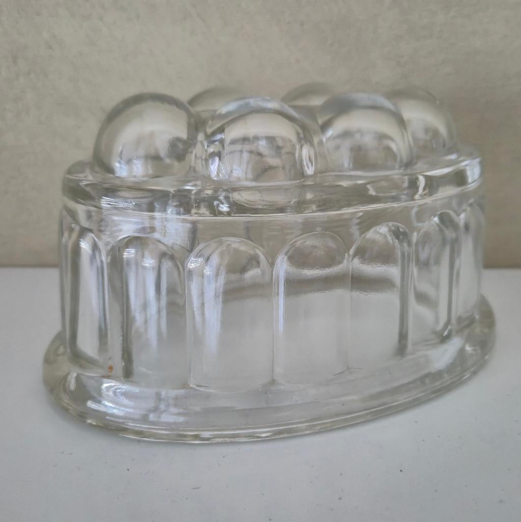 Puddingvorm glas - persglas, puntgaaf -vintage, Antiek en Kunst, Ophalen of Verzenden