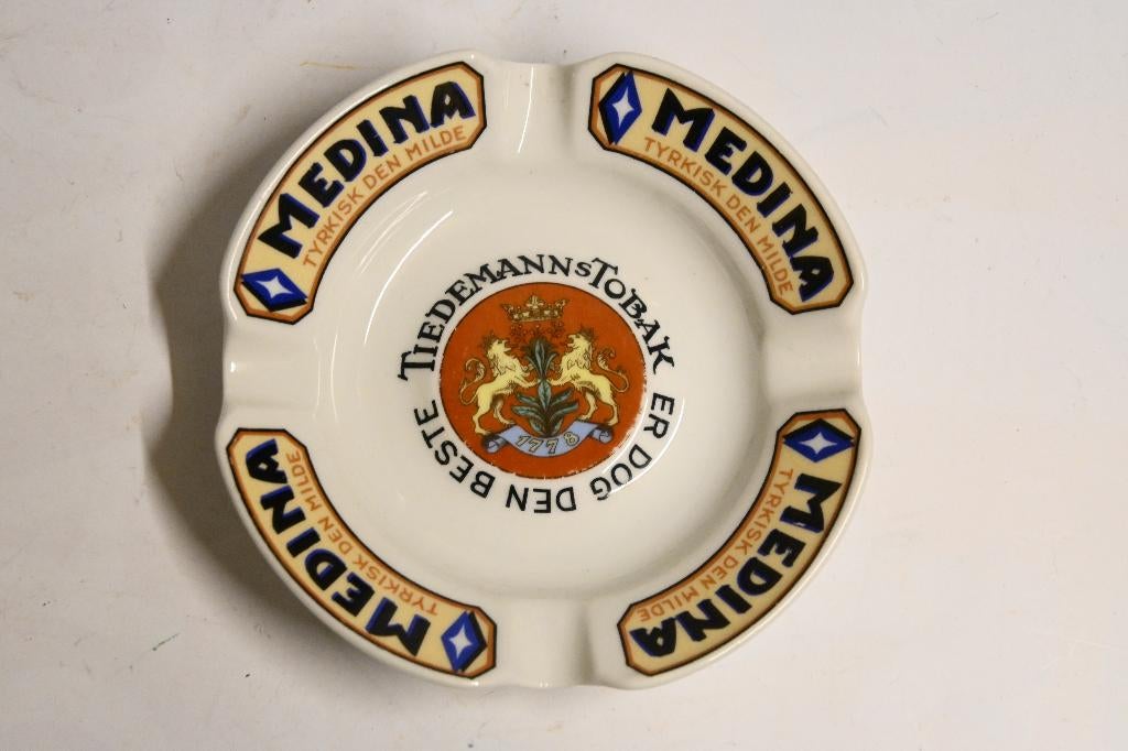 medina tabak noorwegen asbak porsgrund norge porselein, Verzamelen, Ophalen of Verzenden, Zo goed als nieuw, Asbak