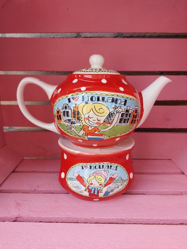 Blond Amsterdam theepot met theelicht, Blond Amsterdam, Overige typen, Ophalen of Verzenden, Zo goed als nieuw