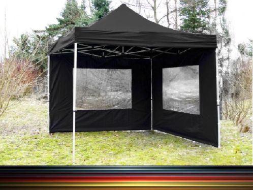 Profi Easy-Up Vouwpaviljoen/Vouwtent/Partytent 3x3m Zwart, Tuin en Terras, Partytenten, Opvouwbaar, Partytent, Nieuw, Minder dan 5 meter