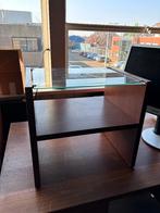 HOUTEN DISPLAYREK MET GLAZEN BLAD, Ophalen, Minder dan 50 cm, Glas, Minder dan 50 cm