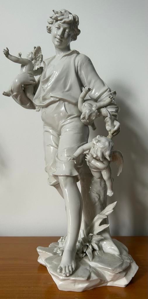 Antiek rococo porselein beeld herder putti SEVRES FRANCE, Verzenden