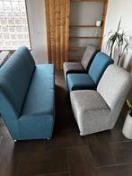 Eetkamerstoelen + bank, Ophalen, Gebruikt, Grijs, Vijf, Zes of meer stoelen