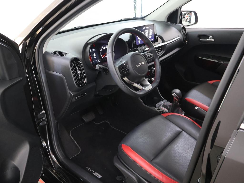 Kia Picanto 1.0 DPi GT-Line | Navigatie | Parkeercamera | Le, Auto's, Kia, 877 kg, Gebruikt, 4 stoelen, Zwart