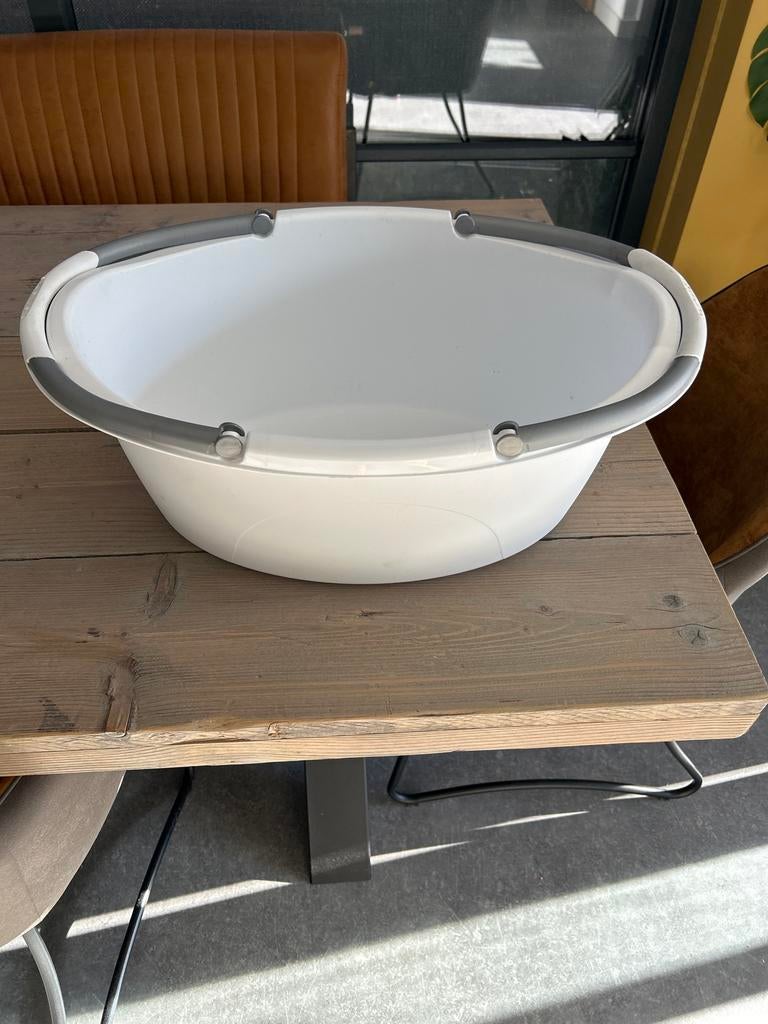 Grote wasbak met handgrepen - Wit, Ophalen, Zo goed als nieuw, Kunststof, Met handgreep