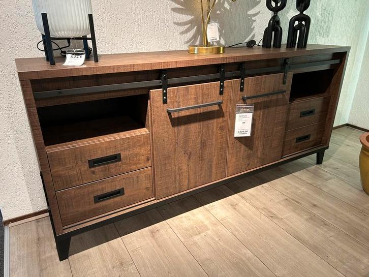 Dressoir Vigo maxfurn dark mango, Huis en Inrichting, Kasten | Dressoirs, Nieuw, 25 tot 50 cm, Overige houtsoorten, Kunststof