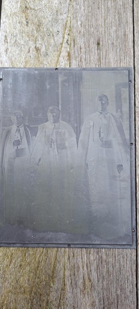 Antieke etsplaat 3 geestelijken 13 x 10 cm, Antiek en Kunst, Ets, Religie, Ophalen of Verzenden, Origineel