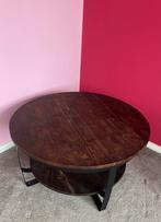 Ronde salontafel - Donkerbruin (hout), Huis en Inrichting, Tafels | Salontafels, 50 tot 100 cm, Rond, 50 tot 100 cm, Zo goed als nieuw