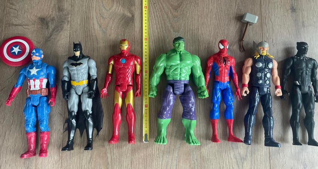 Grote set Marvel en DC superhelden actiefiguren, Kinderen en Baby's, Speelgoed | Actiefiguren, Ophalen, Zo goed als nieuw