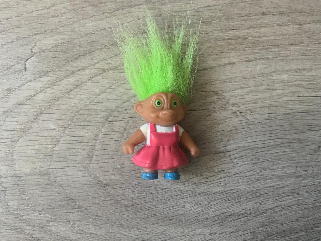Vintage Soma Green Hair White Troll Doll, Ophalen of Verzenden