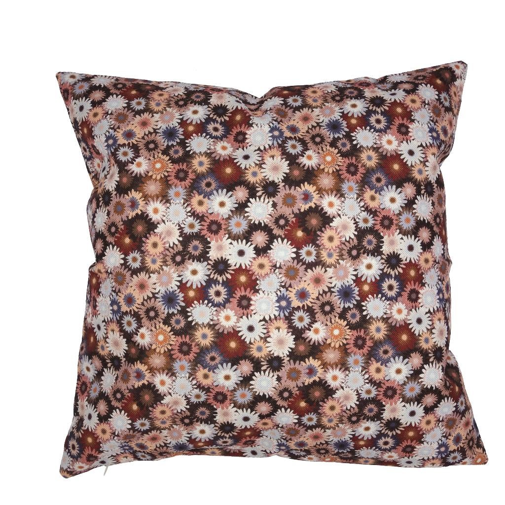 Kussenhoes Millefleur linnenlook 44 x 44 cm, Dekussenkraam@gmail.com, Overige kleuren, Verzenden, De kussenkraam