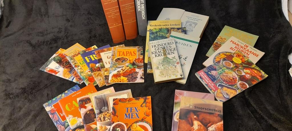 Diverse kookboeken, woordenboek en medisch boek, Gelezen, Diverse, Midden-Oosten en Marokko, Vegetarisch