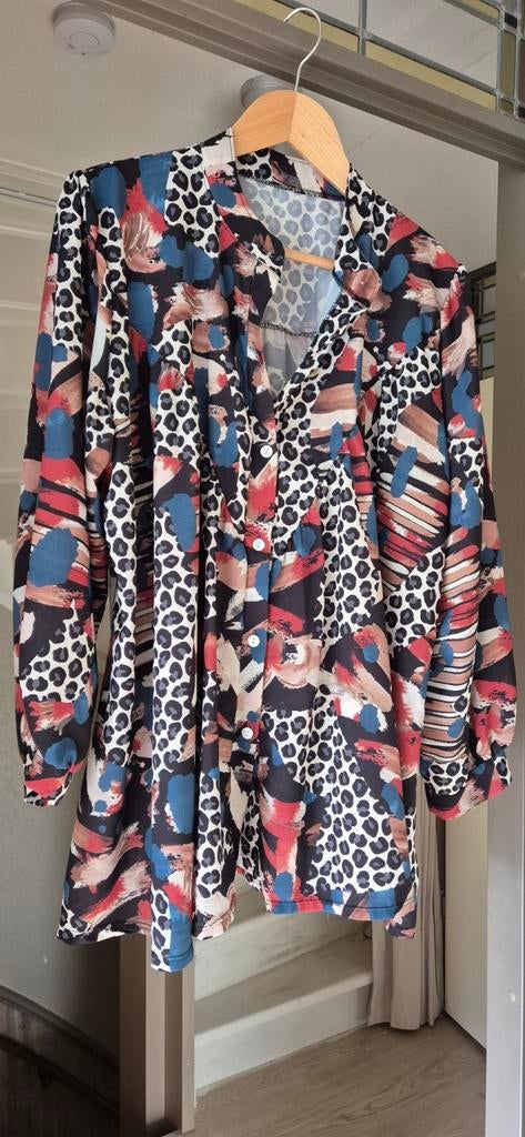 Leuke kleurige tuniek (Norah) maat 48, Ophalen of Verzenden, Zo goed als nieuw, Maat 46/48 (XL) of groter