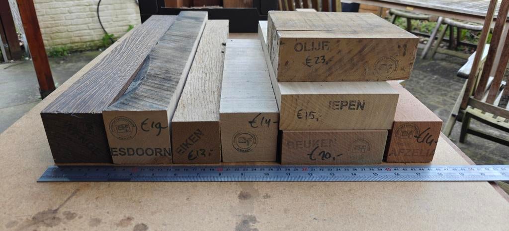 Diverse houtsoorten voor houtdraaibank houtdraaien, Ophalen, 25 tot 50 mm, Nieuw, Balk