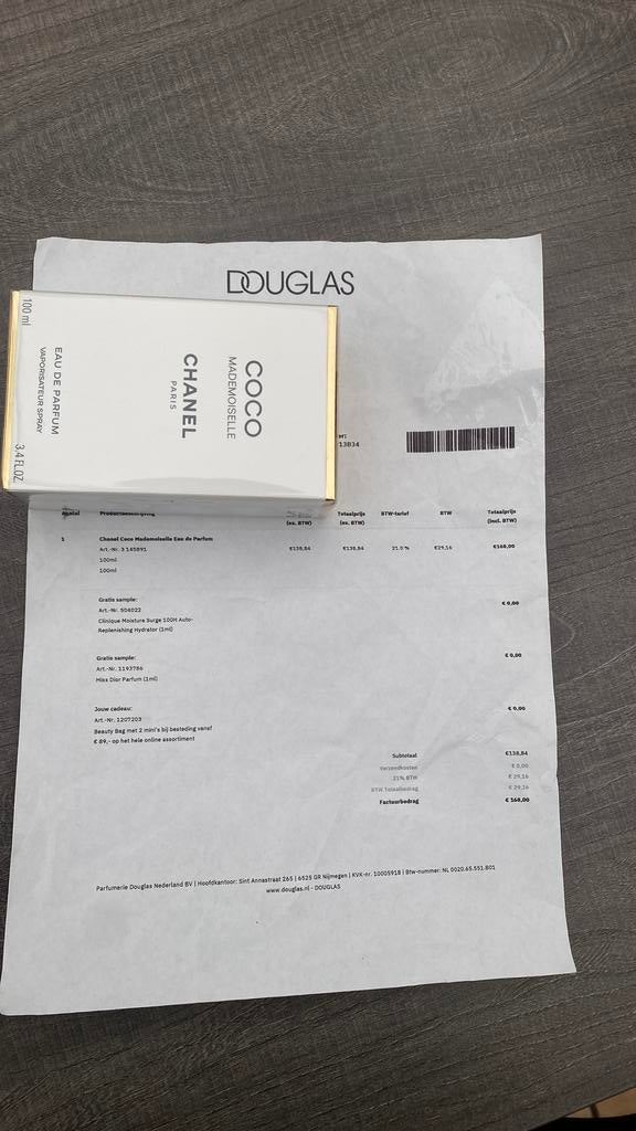 Chanel coco mademoiselle eau de parfum 100ml, Ophalen of Verzenden, Zo goed als nieuw