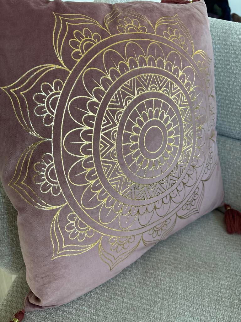 Set van 2 Marrakech stijl kussens - Exotische sfeer, Ophalen of Verzenden, Zo goed als nieuw, Paars, Vierkant