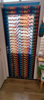 Vrolijk Regenboog Vliegengordijn - Pompoms, Kunststof, Gebruikt, 80 tot 100 cm, Ophalen of Verzenden