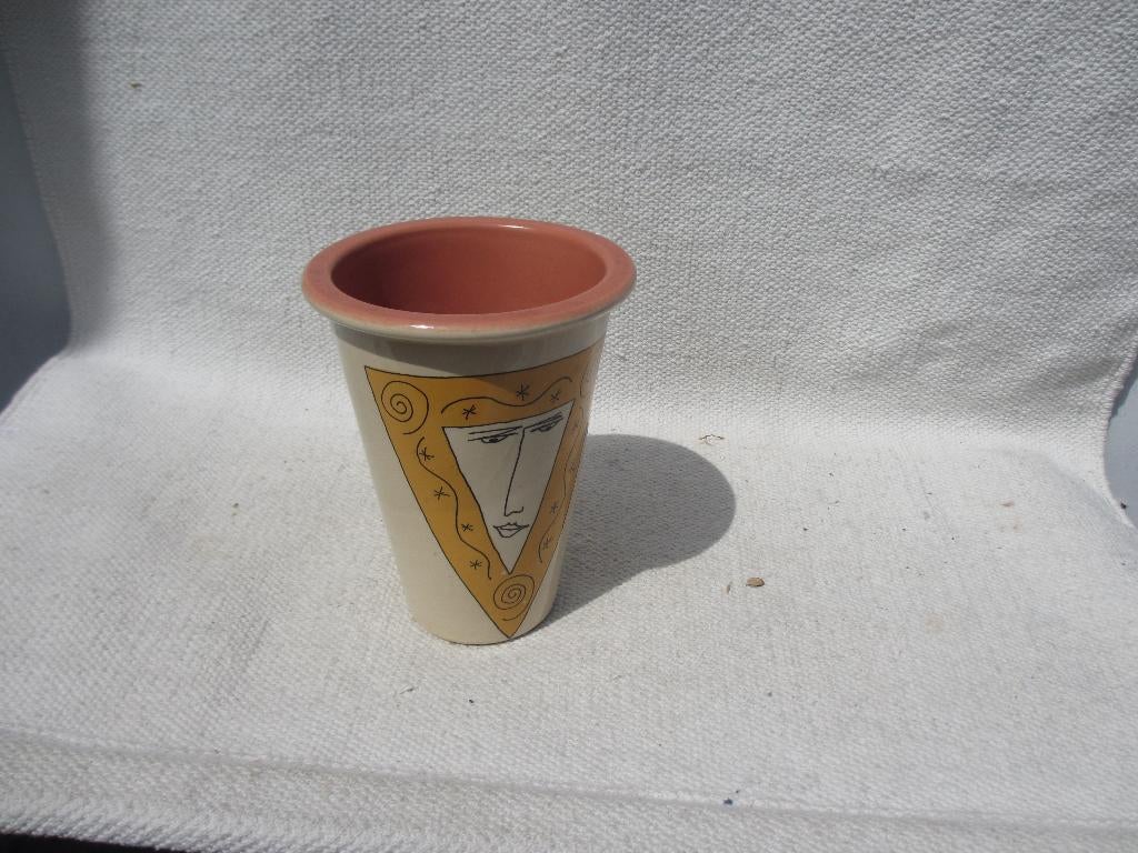 Design vazen Vila Pottery/Velsen/ Eng-Lys Denmark/PG Olsson, Gebruikt, Overige kleuren, Aardewerk of Porselein, Ophalen of Verzenden