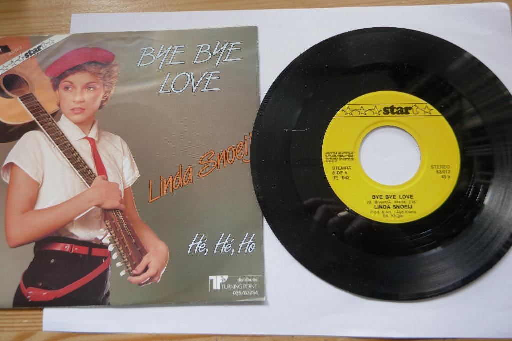 Single:  Linda Snoeij – Bye Bye Love, Gebruikt, Overige formaten, 1980 - 1989, Ophalen of Verzenden