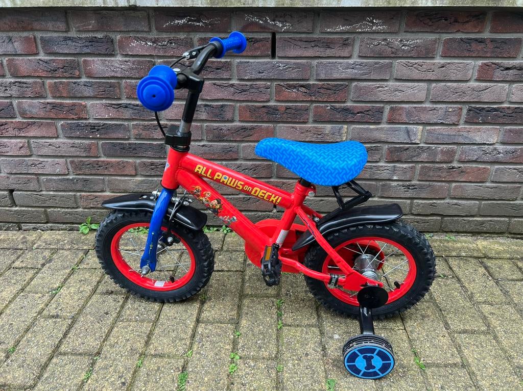 Kinderfiets 12 inch Paw Patrol (met zijwielen), Ophalen, Zo goed als nieuw, 1 kind