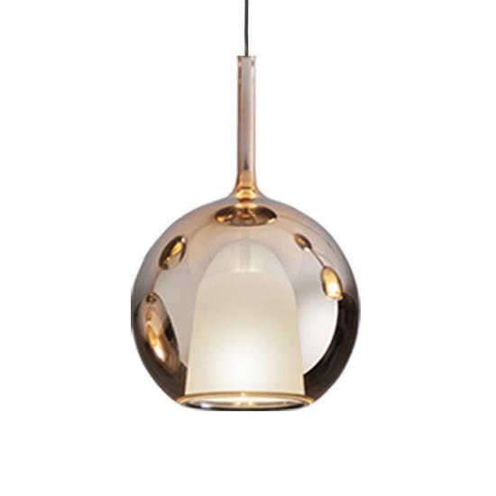 Design Hanglamp Penta Glo Large Rosé Gold, Huis en Inrichting, Lampen | Hanglampen, Minder dan 50 cm, Glas, Ophalen