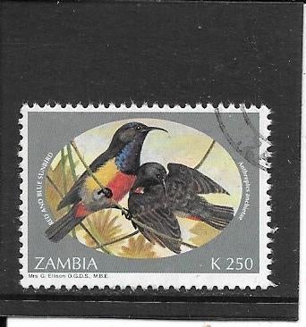 Zambia vogels, Postzegels en Munten, Postzegels | Afrika, Ophalen of Verzenden, Zambia, Gestempeld