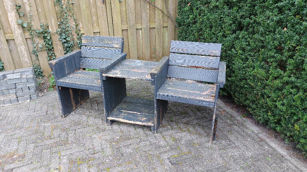 tuinbank, Ophalen, Gebruikt, Hout