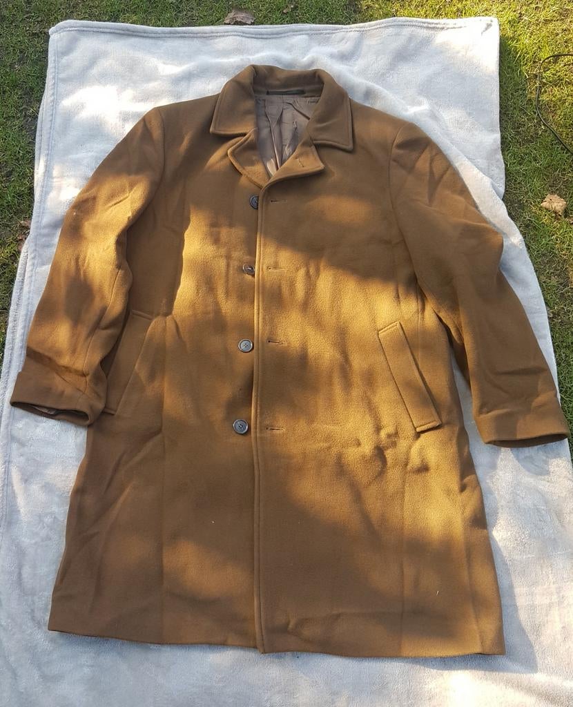 Heren tussen winter jas vintage '50 '60 wool en cashmere L, Ophalen of Verzenden, Zo goed als nieuw