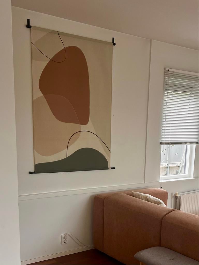Groot Linnen Wandkleed Abstract Kunst Decoratie 100x140 cm, Huis en Inrichting, Woonaccessoires | Wanddecoraties, Ophalen, 140 cm