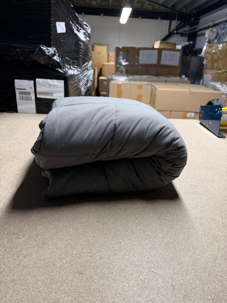 Verzwaringsdeken met hoes 200x225 cm 9 kg stof grijs kopen