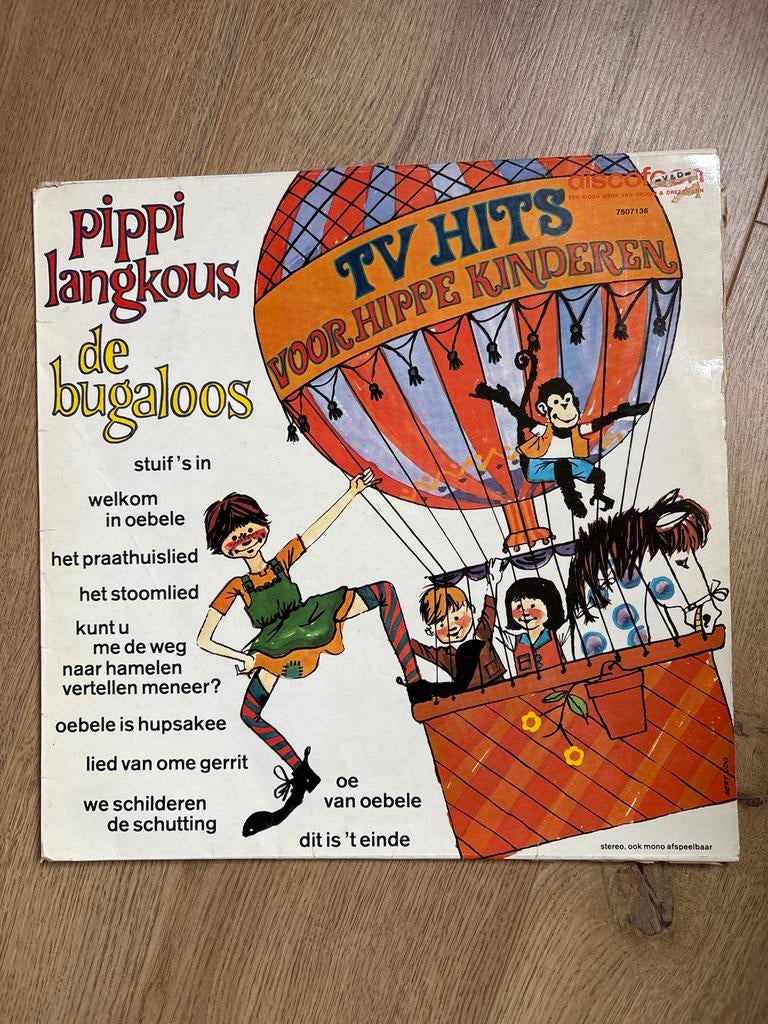 Pippi Langkous LP - TV Hits voor Hippe Kinderen, Ophalen of Verzenden, Gebruikt, Muziek, Tot 2 jaar