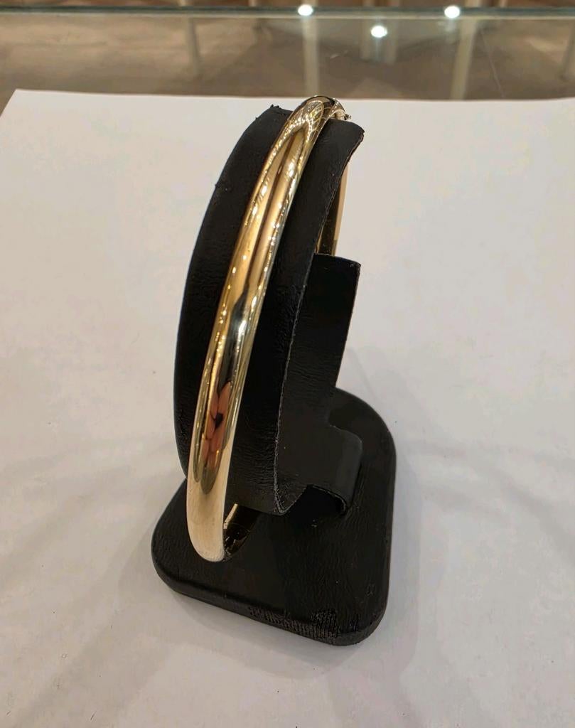 14 karaats gouden slavenarmband / bangle geelgoud XL, Sieraden, Tassen en Uiterlijk, Armbanden, Zo goed als nieuw, Goud, Goud