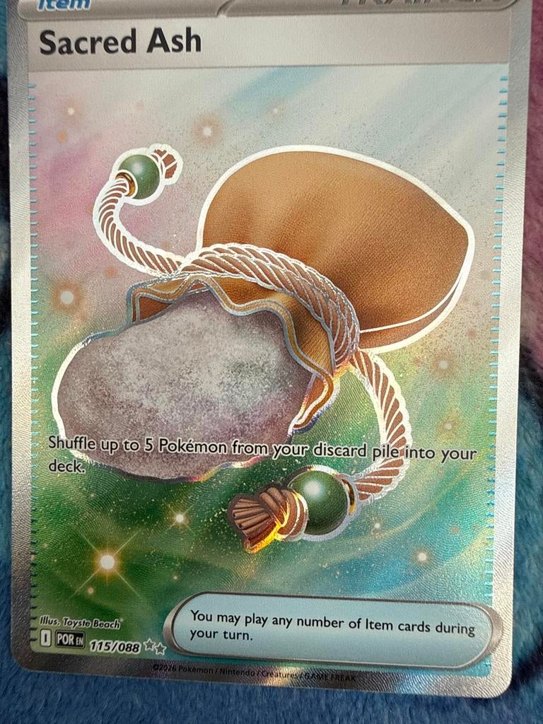 Sacred Ash Pokémon kaart 115/088, Ophalen of Verzenden, Gebruikt, Losse kaart, Foil