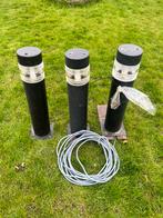 4 Buitenlampen, Ophalen, Gebruikt, Staal, Minder dan 50 watt