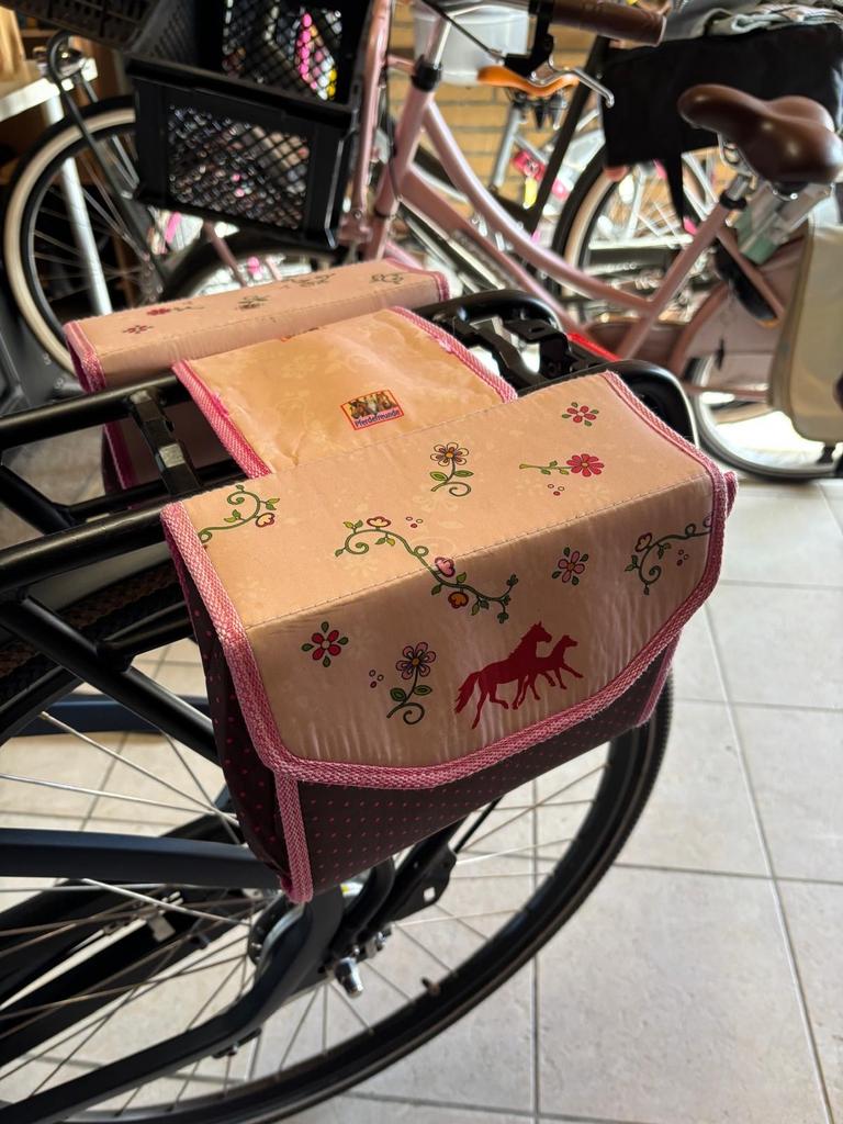 Leuke kinderfietstassen met paardenprint, Fietsen en Brommers, Fietsaccessoires | Fietstassen, Ophalen of Verzenden, Gebruikt