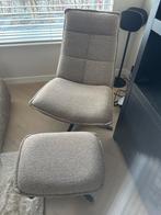Comfortabele draaifauteuil met voetenbank - Zo goed als nieu, Huis en Inrichting, Fauteuils, Ophalen of Verzenden, Zo goed als nieuw