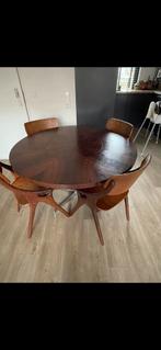 Vintage eettafel Emü Germany (60s) met 4 Arne Hovmand-Olsen, Ophalen