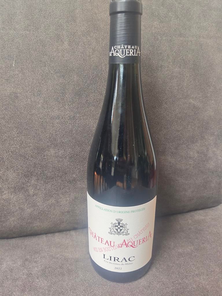 Château d'Aquéria Lirac Rode Wijn 2022, Verzamelen, Wijnen, Frankrijk, Nieuw, Ophalen of Verzenden, Rode wijn