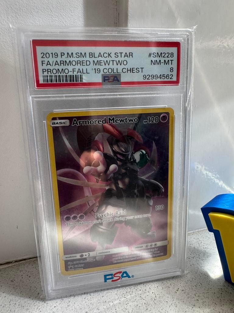 Pokemon || Armored Mewtwo SM228|| PSA 8, Ophalen of Verzenden, Nieuw