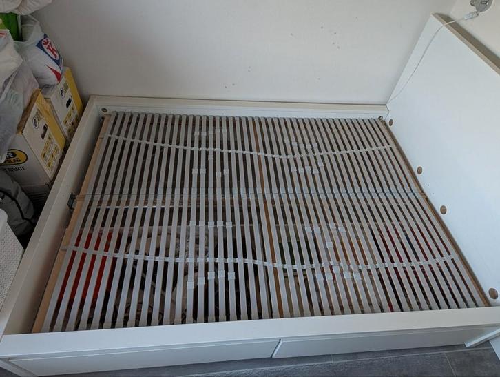 Ikea bedframe 160x200 met 2 lades - Gebruikt, Huis en Inrichting, Slaapkamer | Bedden, Gebruikt, Tweepersoons, 160 cm, 200 cm