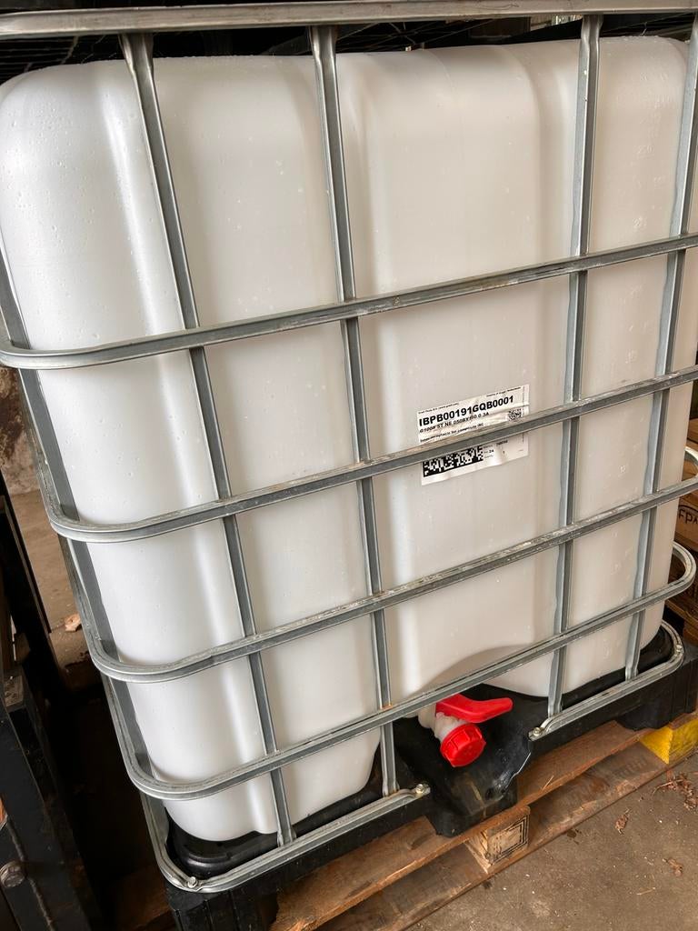 IBC-Tank 1000 liter - Wit, met kraan, Ophalen, Kunststof, Gebruikt, Met kraantje