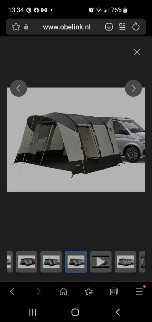 Ruime opblaasbare bustent voor campers en busjes, Caravans en Kamperen, Tenten, Ophalen of Verzenden