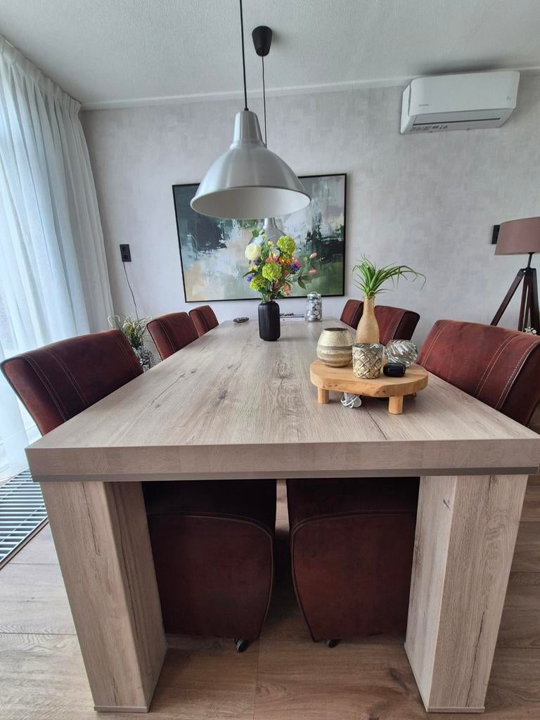 Eettafel incl. 6 stoelen, Huis en Inrichting, Complete eetkamers, Ophalen, Zo goed als nieuw