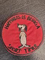 Patch Snoopy happiness is being a short timer, Ophalen of Verzenden, Landmacht, Amerika, Embleem of Badge