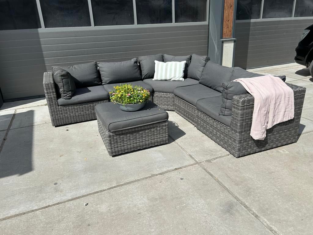 Zo goed als nieuwe Garden Impressions hoekloungeset, 5 zitplaatsen, Ophalen of Verzenden, Zo goed als nieuw, Wicker