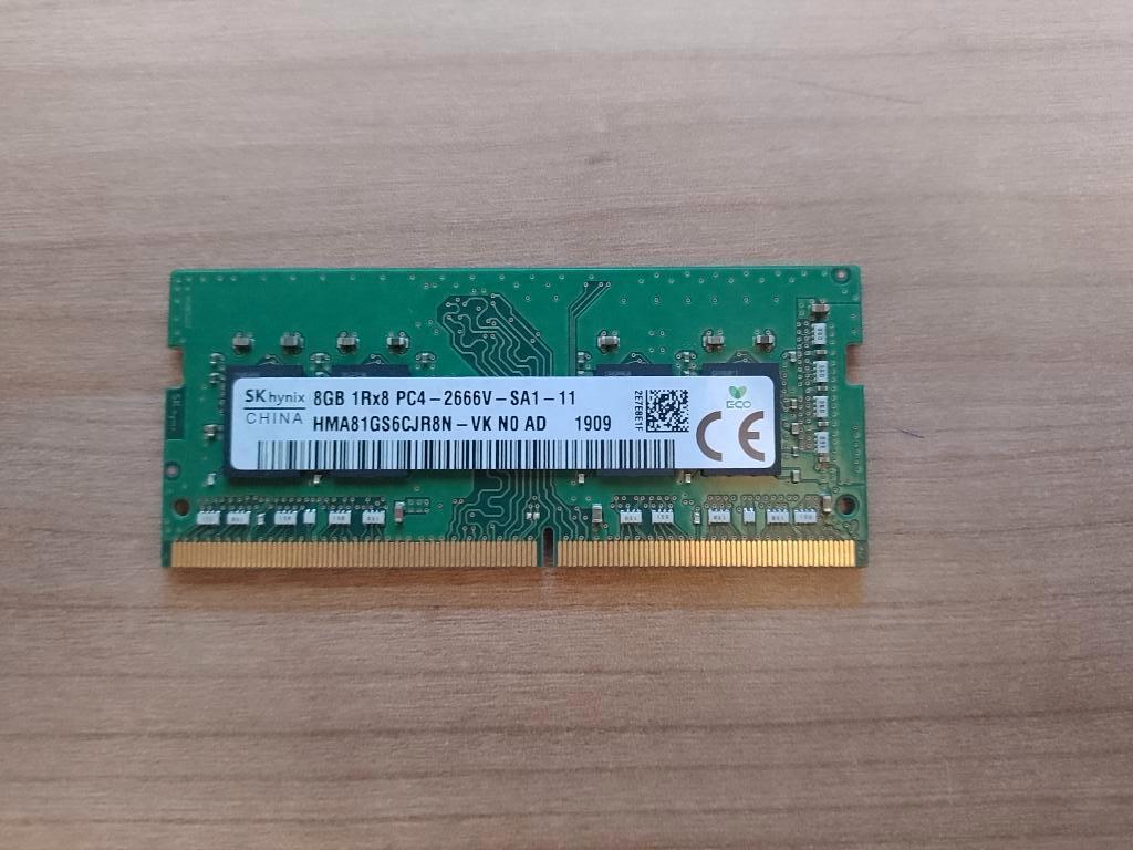 8GB 1rx8 PC4-2666V-SA1-11 SK-Hynix, Computers en Software, RAM geheugen, DDR4, 8 GB, Ophalen of Verzenden, Zo goed als nieuw