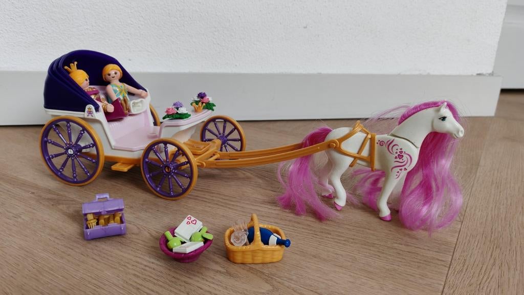 Playmobil koets met paard en figuren, Ophalen of Verzenden