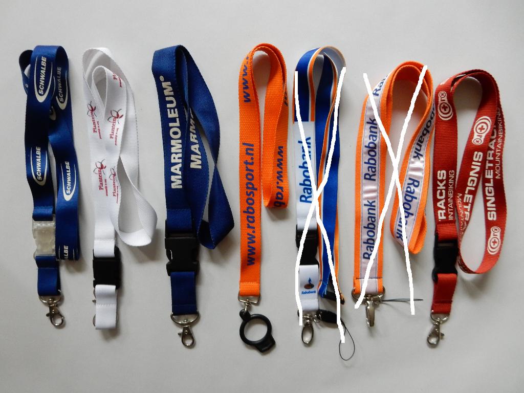 Keycords Lanyards o.a. Schwalbe Cofidis Trek Rabosport, Ophalen of Verzenden, Nieuw, Overige typen