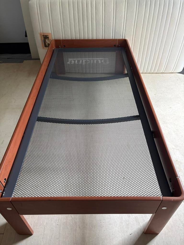 Te koop  Auping Senioren  bed 2x 90x200 vast spiraal kersen, Gebruikt, Overige typen, Ophalen of Verzenden, Overige kleuren