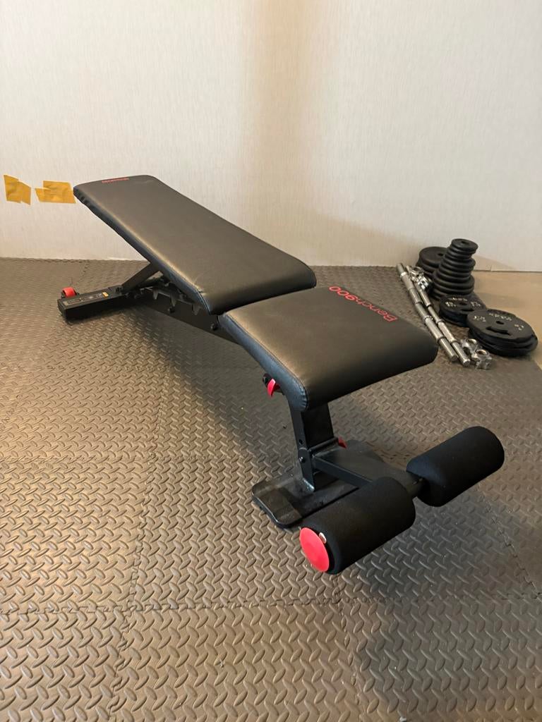Verstelbare fitnessbank Bench 900 Decathlon, Sport en Fitness, Fitnessmaterialen, Zo goed als nieuw, Fitnessbank, Borst, Ophalen